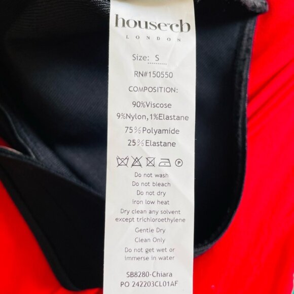 NWOT House of CB SMALL Chiara black mesh bandage bodysuit - Picture 7 of 8